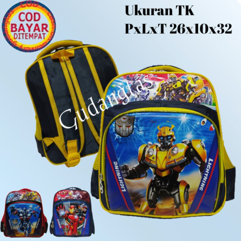 Tas anak ransel laki laki TK charackter By alto 44377B