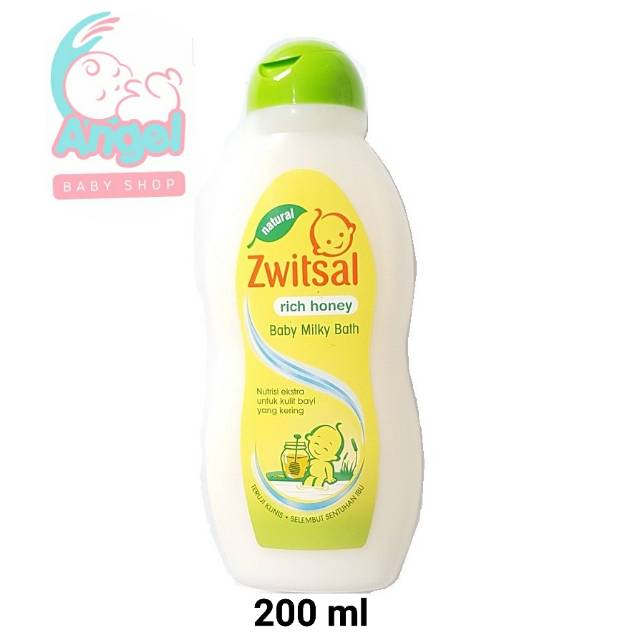 Zwitsal Rich Honey Baby Milky Bath 200 ml botol