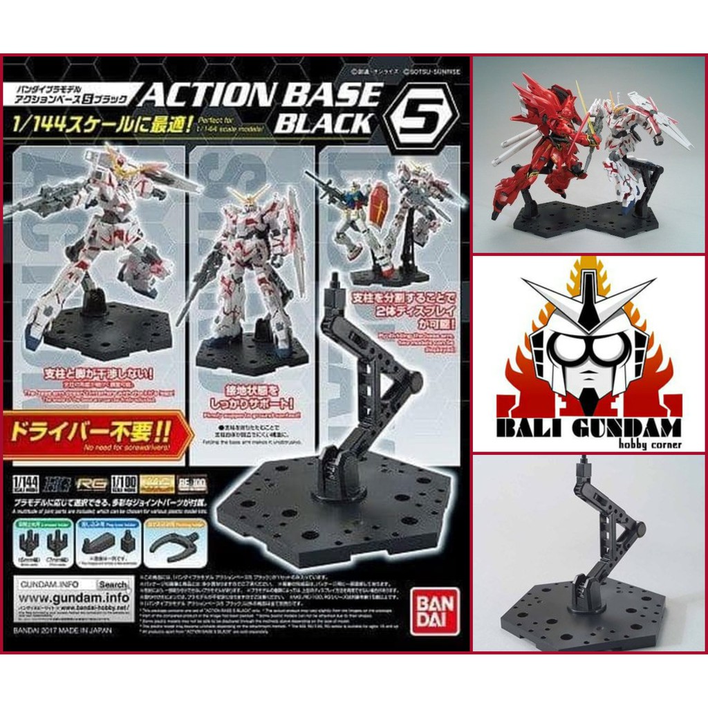 ACTION BASE 5 BLACK GUNDAM HG RG MG SD STAND BASE