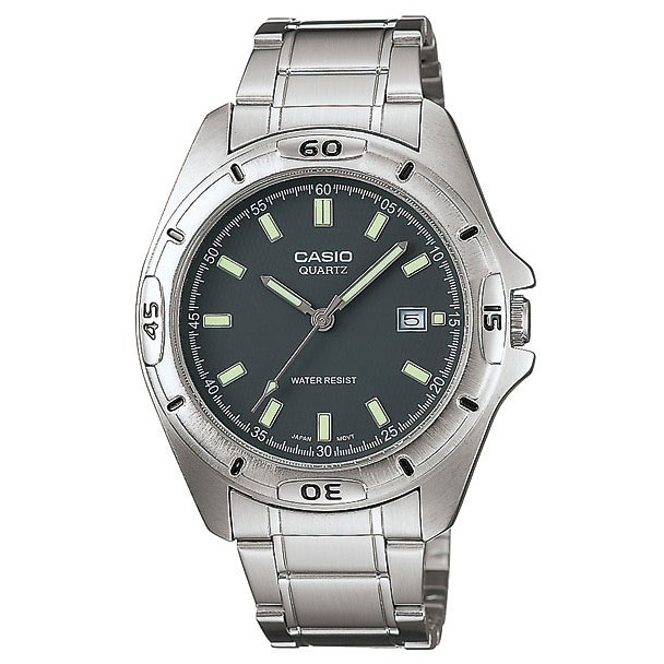 Casio Original Pria MTP-1244D-8ADF Stainless Steel Strap