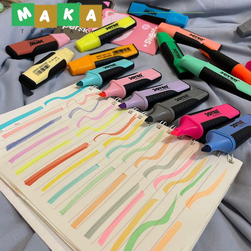 

stabilo joyko highlighter text marker textliner highlight penanda buku perlengkapan sekolah alat tulis kantor murah