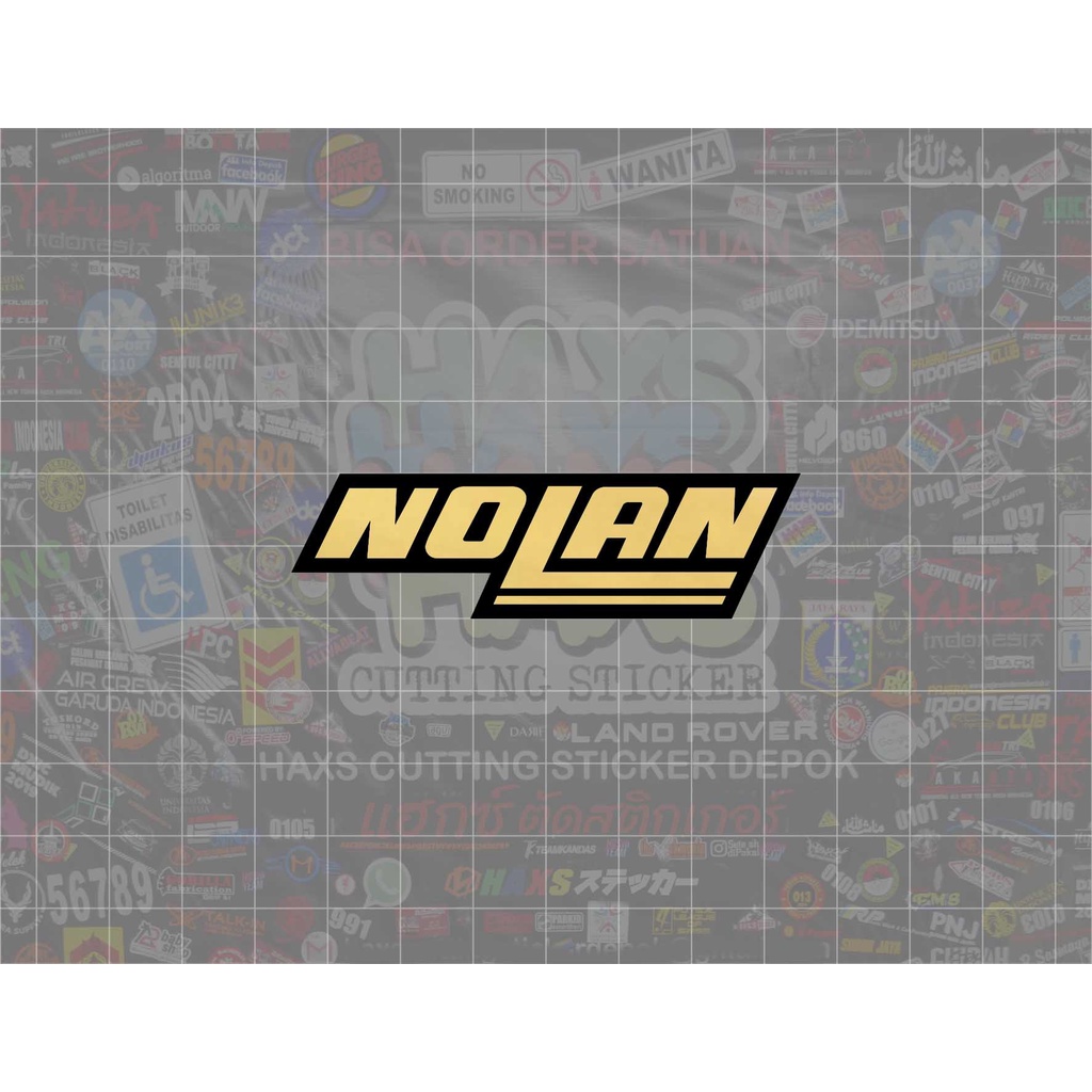 Cutting Sticker Nolan Ukuran 7 Cm Untuk Helm &amp; Motor