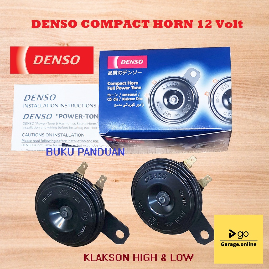 Klakson Denso Compact Disk Hitam 12V Untuk semua Mobil dan Motor Original