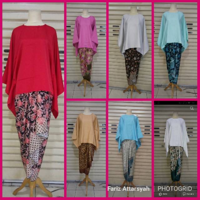 BAJU BATIK KEBAYA WANITA MODERN NAGITA BATWING JUMBO BIG SIZE XXL MEWAH SEMI SUTRA KONDANGAN
