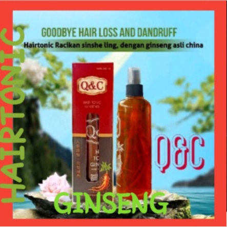 Q&C HAIR TONIC / HAIRTONIC OBAT PENYUBUR PENUMBUH RAMBUT RONTOK / BOTAK / KETOMBE /hair tonik ginsen