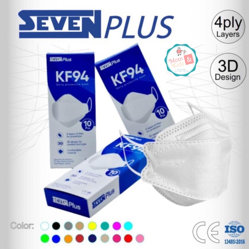 Masker Medis KF94 Seven Plus / Masker Medis Earloop 4 Ply KF94 (10 pcs)