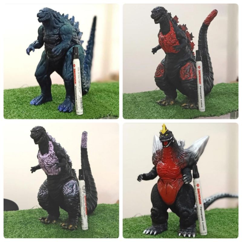 figure godzilla besar earth / shin / space / ghidorah / ungu