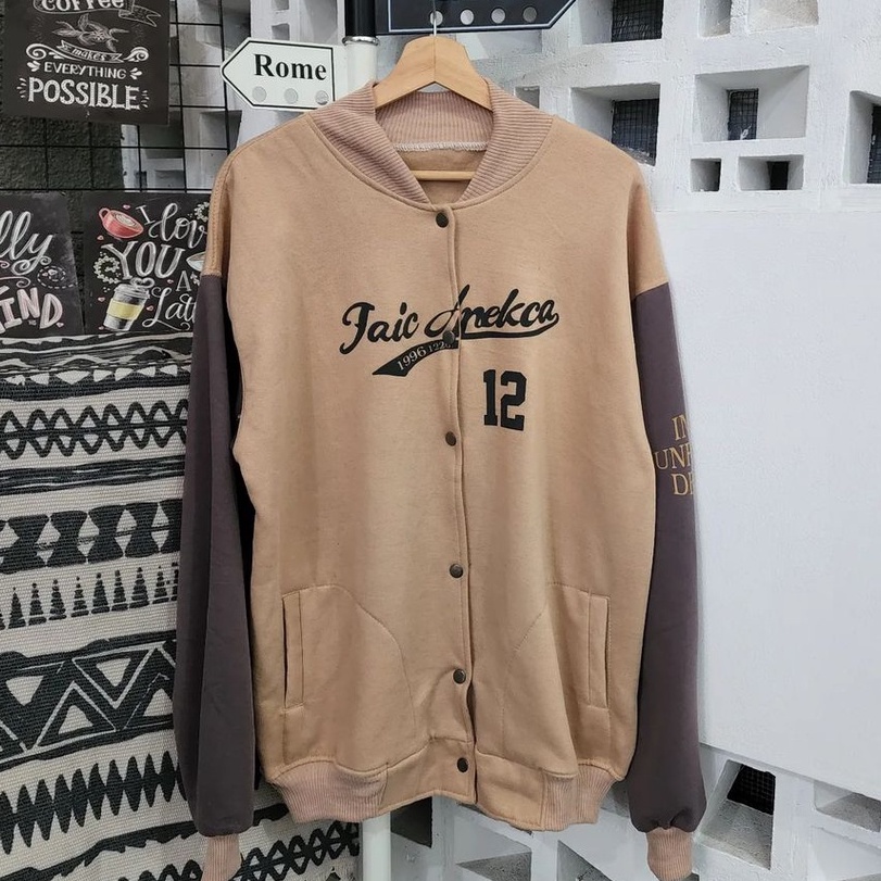 Outwear Wanita Terbaru Faicanekca 12 Baseball XXL Bahan Pleece Terbaru Ala korean Style