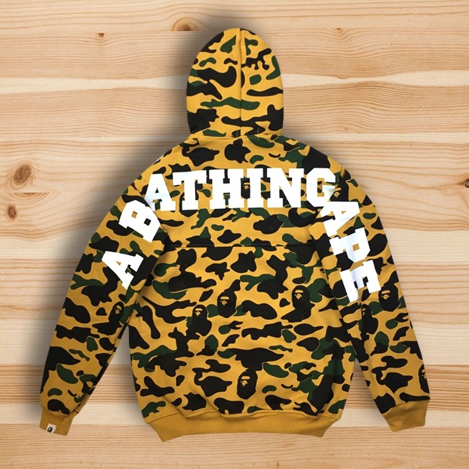 a bathing ape camo hoodie