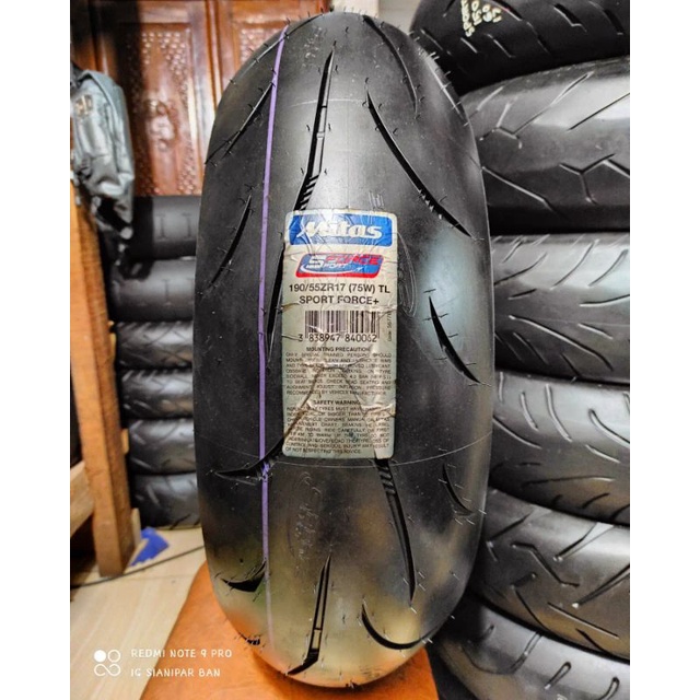 BAN BARU DISKON MITAS SPORT FORCE EROPA 190 55 17 NOT BATTLAX PIRELLI MICHELIN DUNLOP METZELER