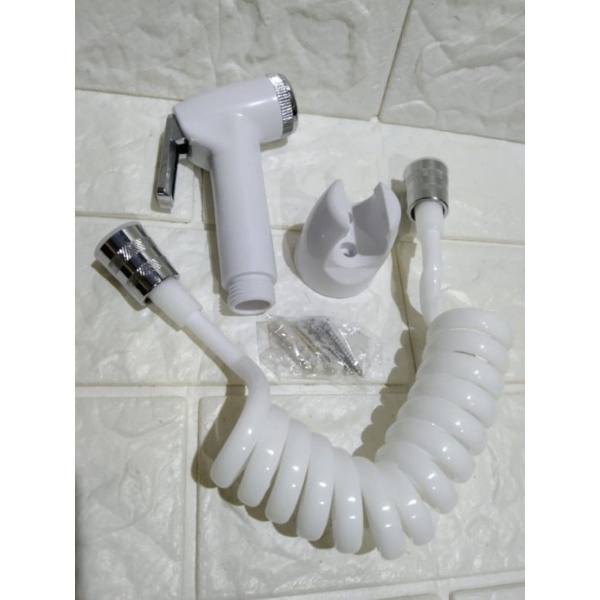 Jet Shower Set Telepon - Jet Shower Bidet Toilet Spray Spiral - Shower Cebok Jet Shower Semprot