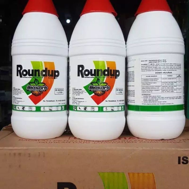 Racun rumput/herbisida : Roundup 1 Liter