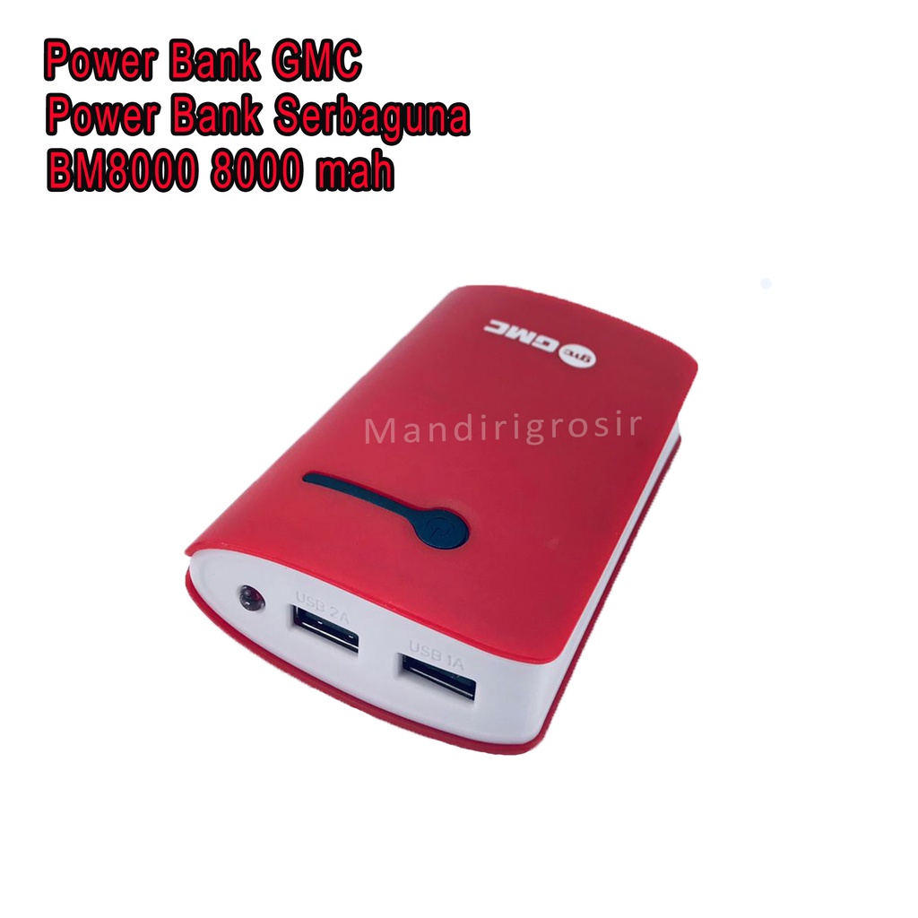 Power Bank Serbaguna *Power Bank GMC * BM8000 8000 mah *