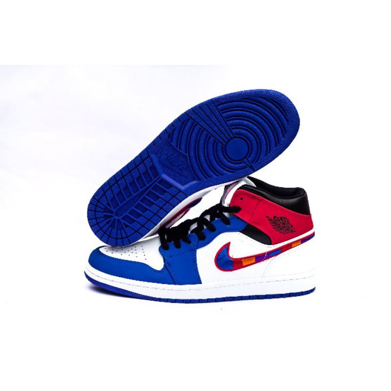 jordan 1 mid se blue red