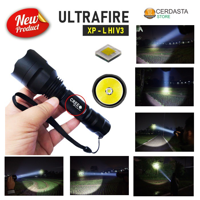 [ BAYAR DITEMPAT ] ORIGINAL ULTRAFIRE C8 XPL HI SUPER TERANG ALERNATIF ASTROLUX / CONVOY - CERDASTA