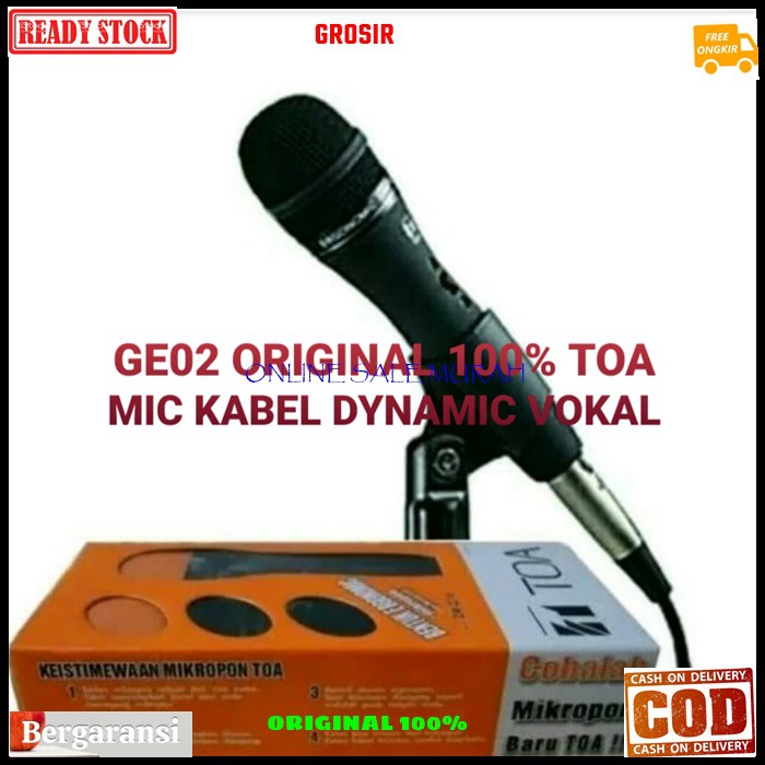 G02 TOA mic kabel original mik cable karaoke vokal meeting vocal audio sound pro jernih panggung pidato ceramah imam masjid musik music pengeras suara G02   Bisa ke segala alat audio sound KABEL ORIGINAL TOA 5 METER  GARANSI UANG KEMBALI 100% JIKA TERBUKT