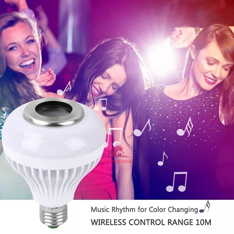 Bohlam Speaker Musik Bluetooth 2 in 1 - Lampu Speaker LED/lampu disco