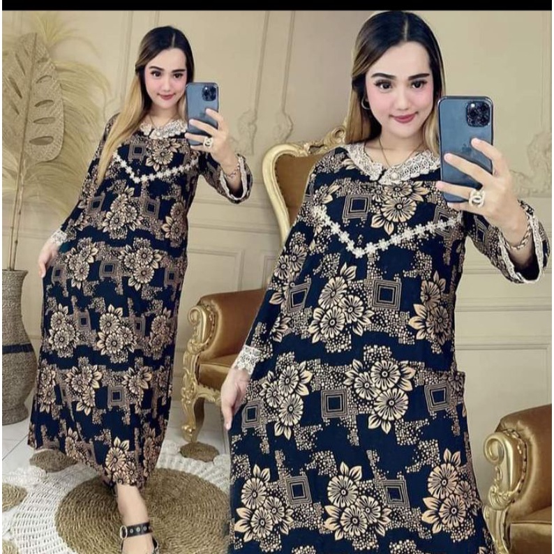 DASTER ARAB //DASTER RENDA //DASTER RENDA LENGAN PANJANG MURAH // DRESS //