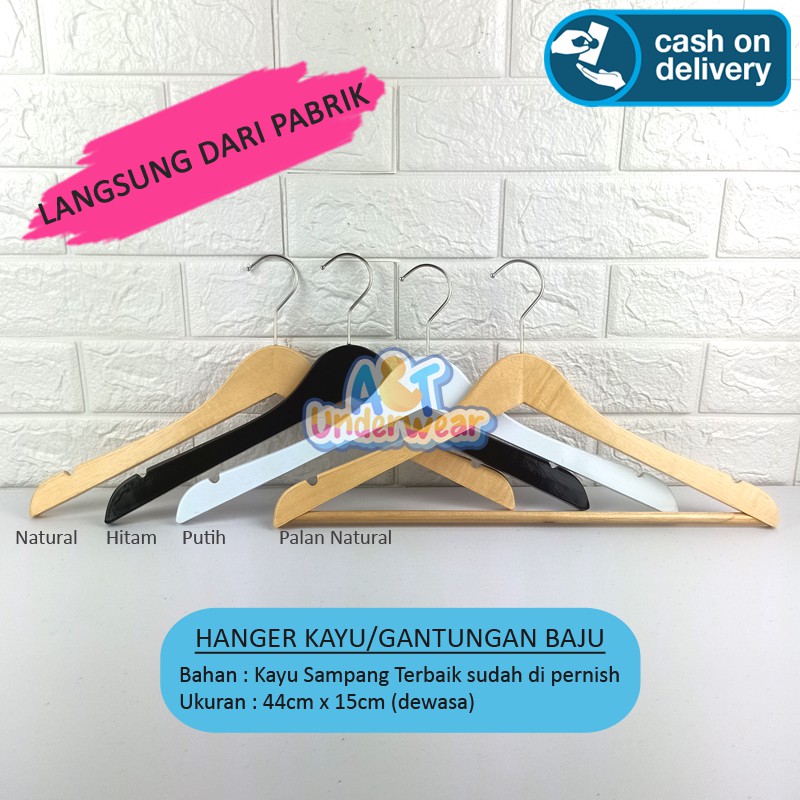 AT226-Gantungan Baju kayu/Hanger baju kayu/Hanger Kayu