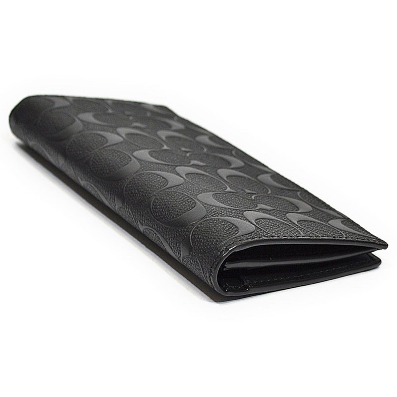 COACH LONG WALLET COACH BLACK EMBOSSED