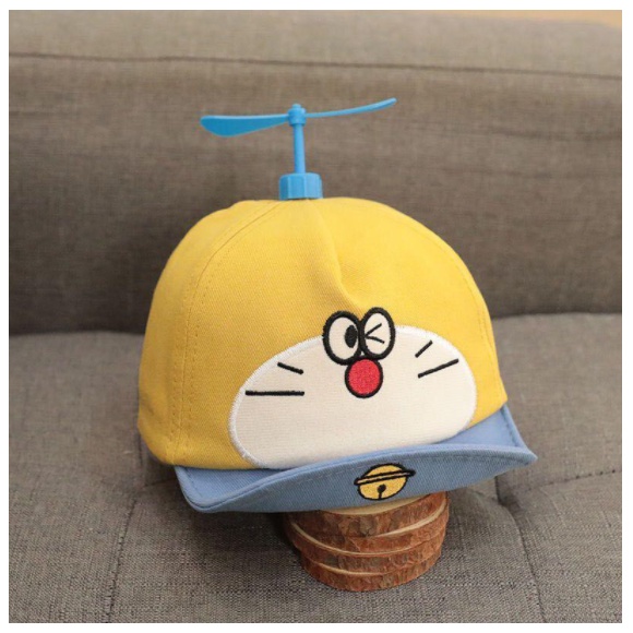 TOPI DORAEMON BALING BIRU Lucu Nyaman dan Fashion 6-18 Bulan VC-Topi Baling2 Kuning