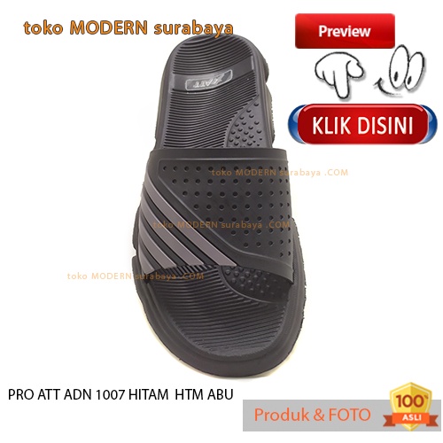 Sandal pria casual sandal slide karet murah PRO ATT ADN 1007 HITAM HTM ABU