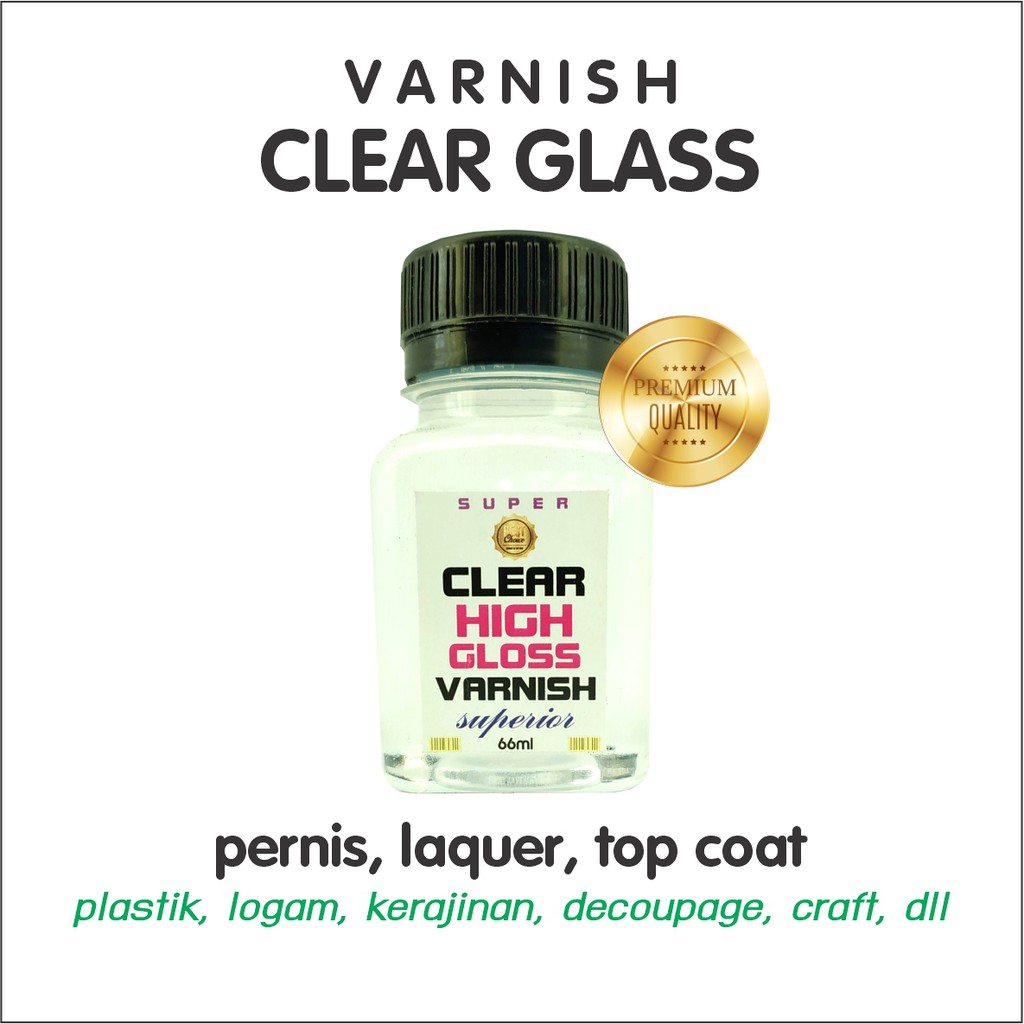 pernis kerajinan super clear high gloss 66ml decoupage craft and art