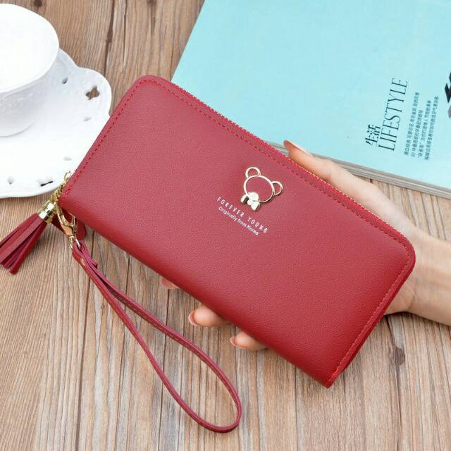 Dompet panjang wanita motif bear