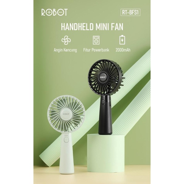 Jual Robot Rtbfs Mini Fan Kipas Angin Portable Powerbank Rt Bfs