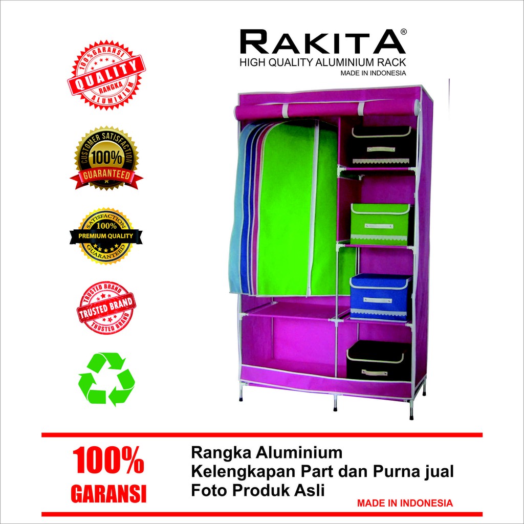 RAKITA JUMBO RP201 / Rak  lemari pakaian rangnka Alumunium