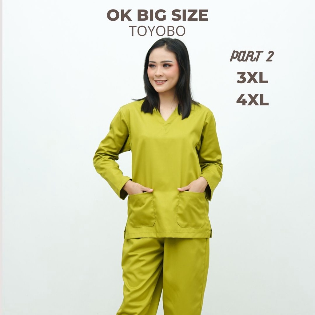 Baju OK OKA Lengan Panjang Dokter Petugas medis Perawat Jaga Toyobo Original BIG SIZE 3XL 4XL Part 2