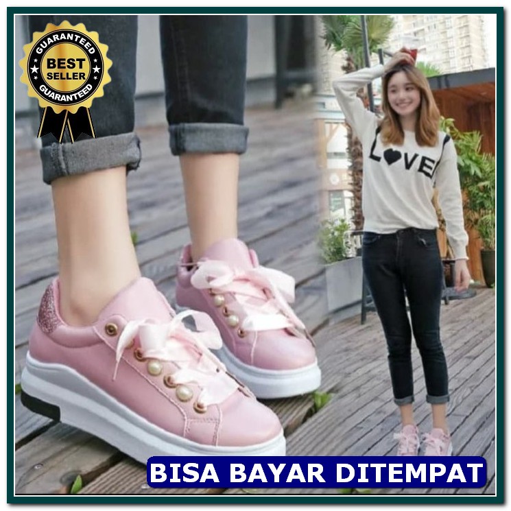S46 Premium Sneakers Korea Style Import Wanita Sepatu Olahraga Da OJ803 Sepatu Kets Fashion Ys205 S