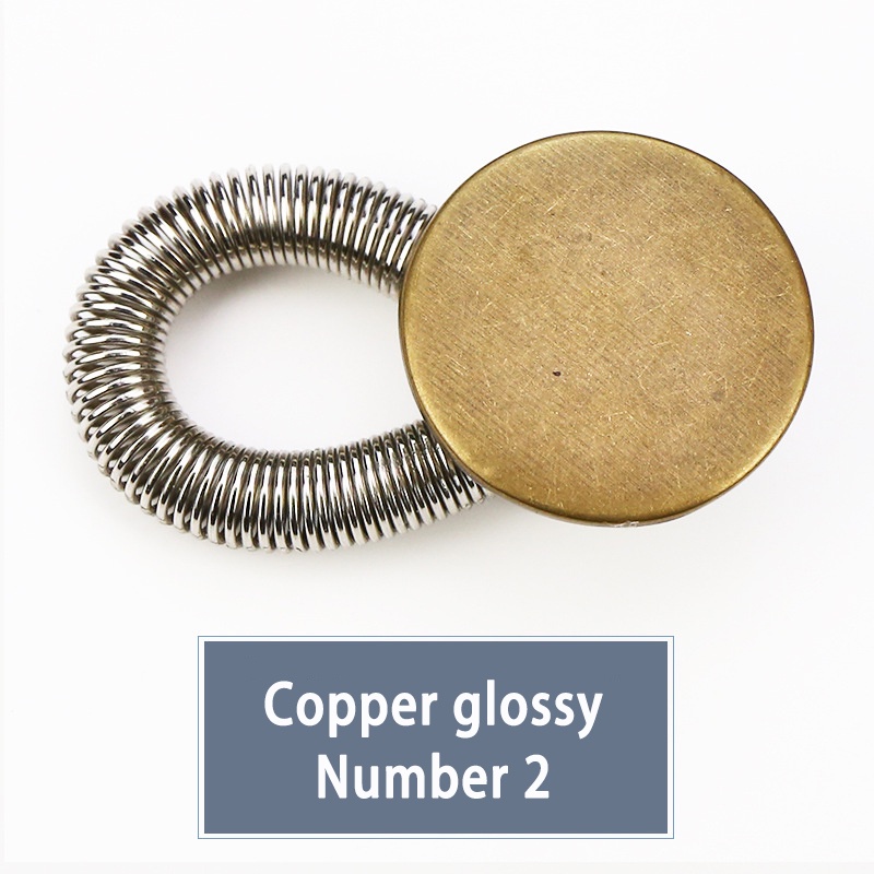 Kancing Jeans Logam Simple Adjustable Kancing Pengait Celana Panjang Jeans Denim Desain Kancing Kait Gesper Denim Bunga Daisy Warna Putih Kait Kait Pengecil Lingkar Pengait Pengecil Pinggang-Copper glossy