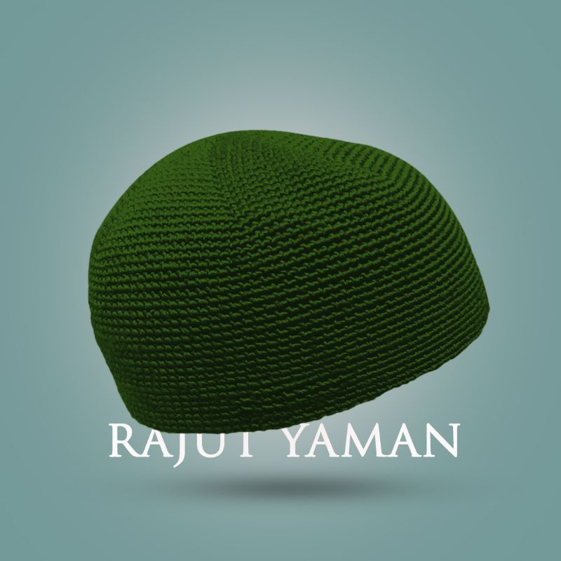 ZAJA - Terbaru Peci Rajut Yaman Tebal Polos Handmade / Peci Sulam Tangan Manual / Kopiah Taraweh Peci Haji Rajut Tebal Tebal / Topi Sholat Muslim Polos / Fashion Muslim