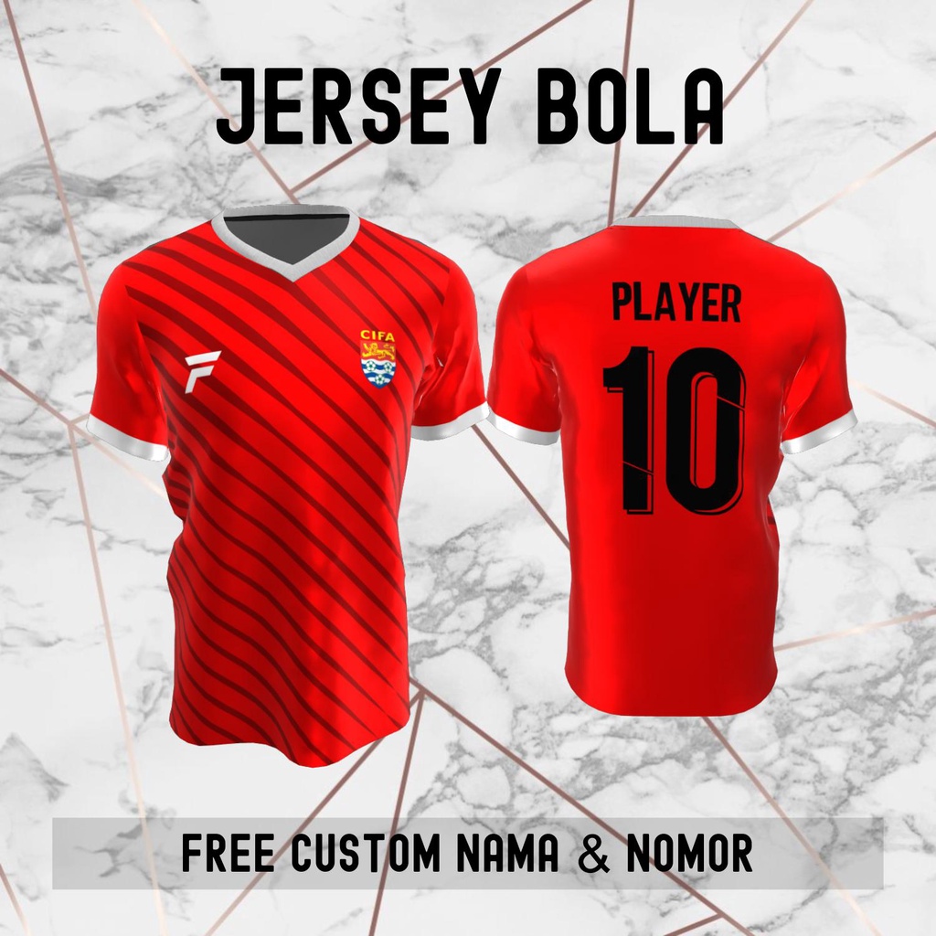 Jersey Kepulauan Cayman Timnas Negara Bola Baju Kaos Custom Nama dan Nomor Punggung - 422