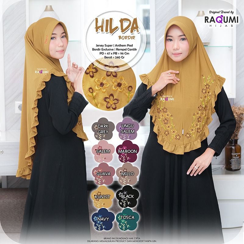 Hilda Bordir By Original Raqumi Hijab