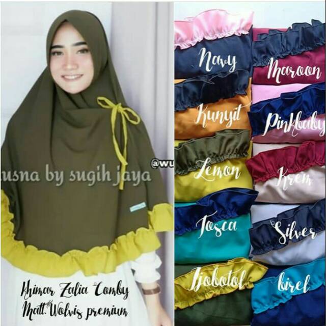 KHIMAR ZALIA COMBY / HIJAB TERBARU / HIJAB TERLARIS / HIJAB GROSIR MURAH / HIJAB SYARI / HIJAB INSTA
