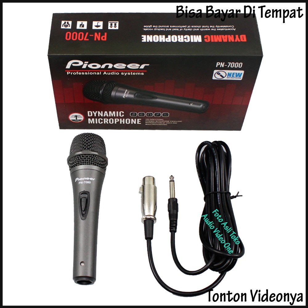 Mic Kabel Pioneer PN-7000 Mikrofon Dynamic Vocal Audio System Dan Musik Original