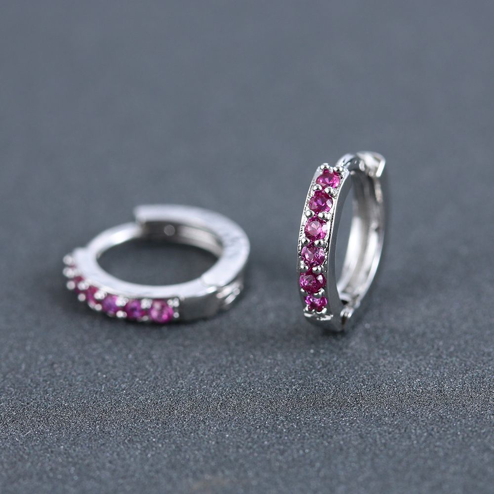 ROW Fashion Jewelry Zircon Ear Stud Gold Silver Blue CZ Ear Piercing Colorful CZ Earrings Nose Ring Helix Cartilage Tragus Women Men 8mm Body Jewelry Daith Conch Snug Cubic Zirconia