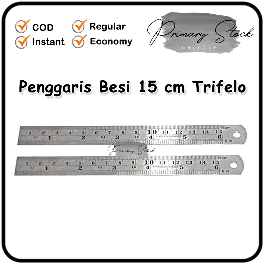 

Penggaris Besi 15 cm Murah Trifelo Stainless 15cm Tebal