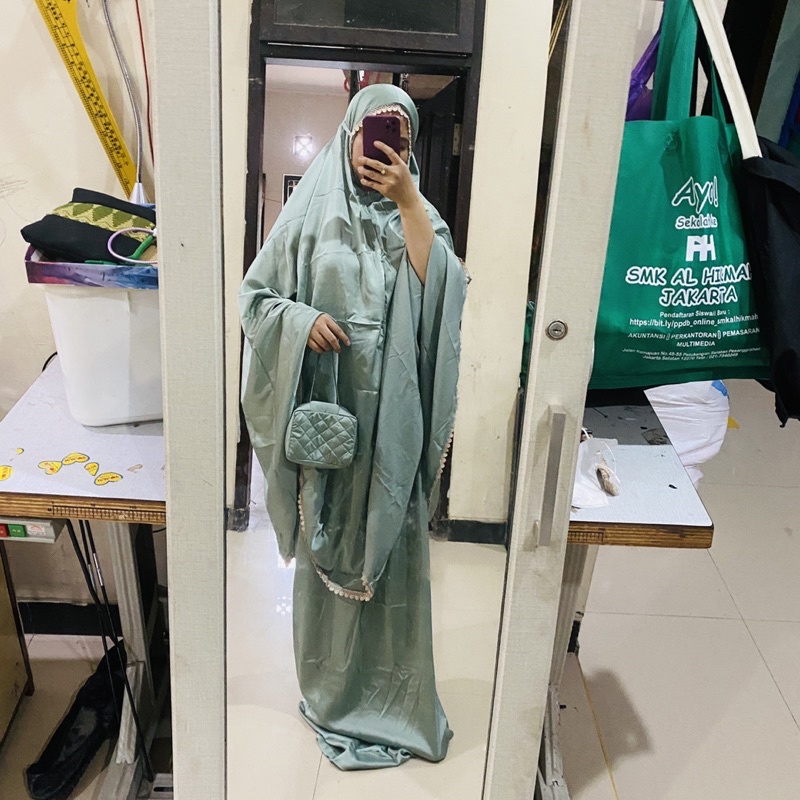 NEW READY COD | [NEW BISA COD] Set Mukena Silk Elegan dewasa premium travelling Dewasa 2in1 bisa untuk hampers dan seserahan