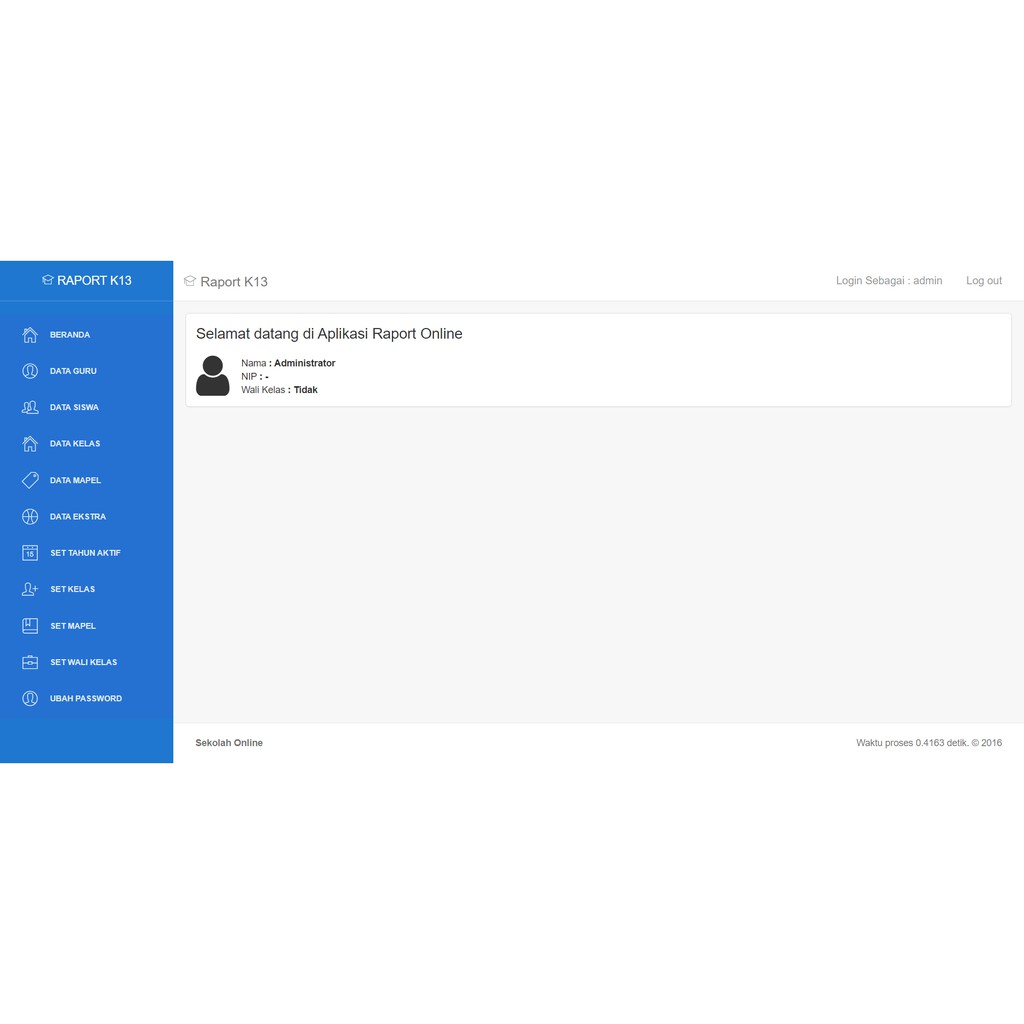 Sistem Aplikasi Raport K13 Berbasis Web Codeigniter