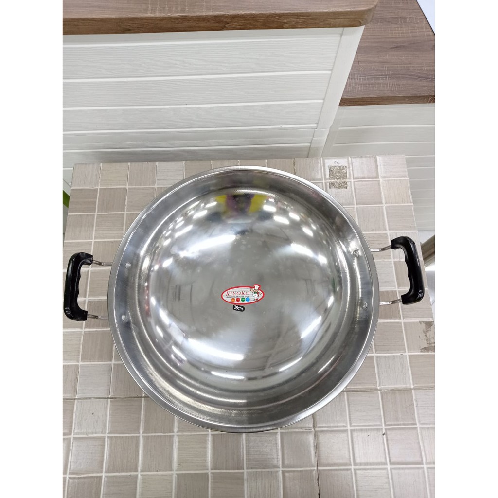 JL-2959 KUALI S/S 2 KUPING 38 CM - KUALI STAINLESS