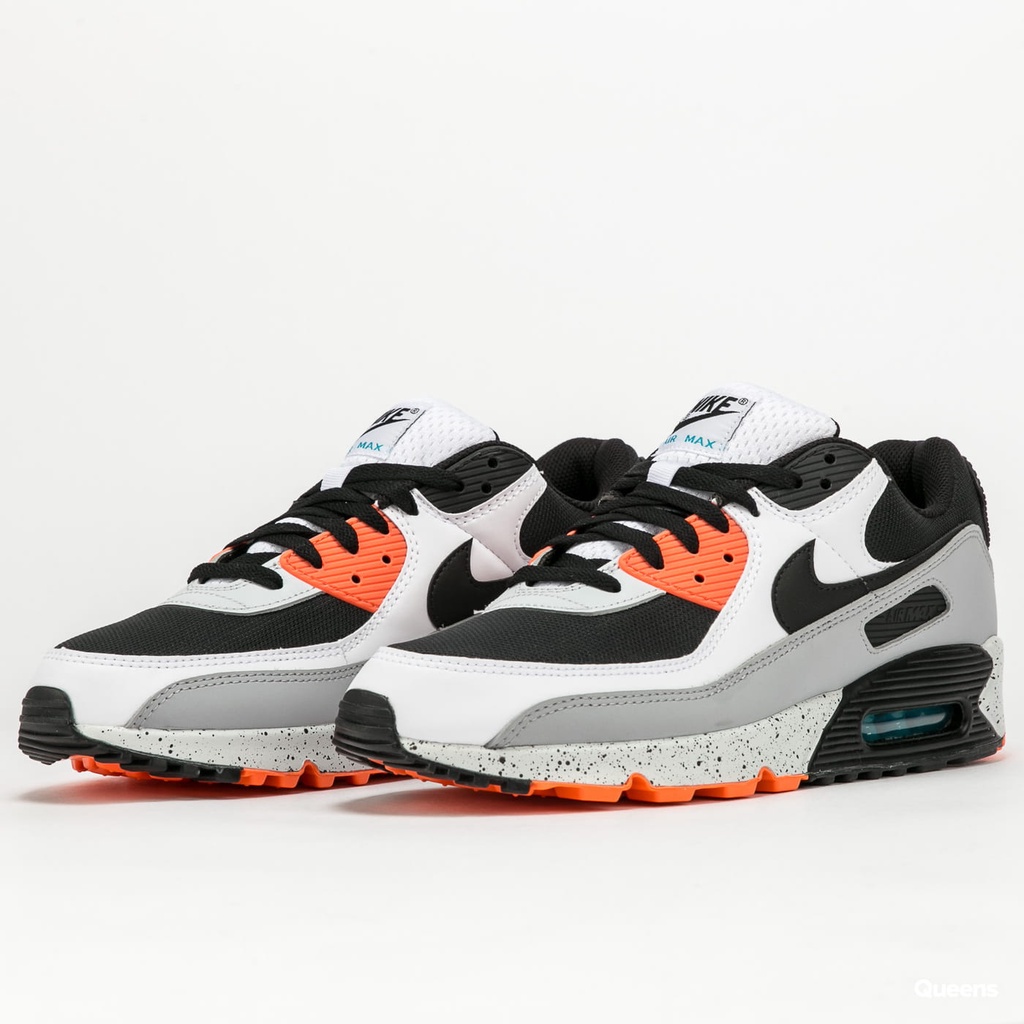 Sepatu Nike Airmax Air Max 90 Turf Orange White Black Putih Hitam Oren Premium