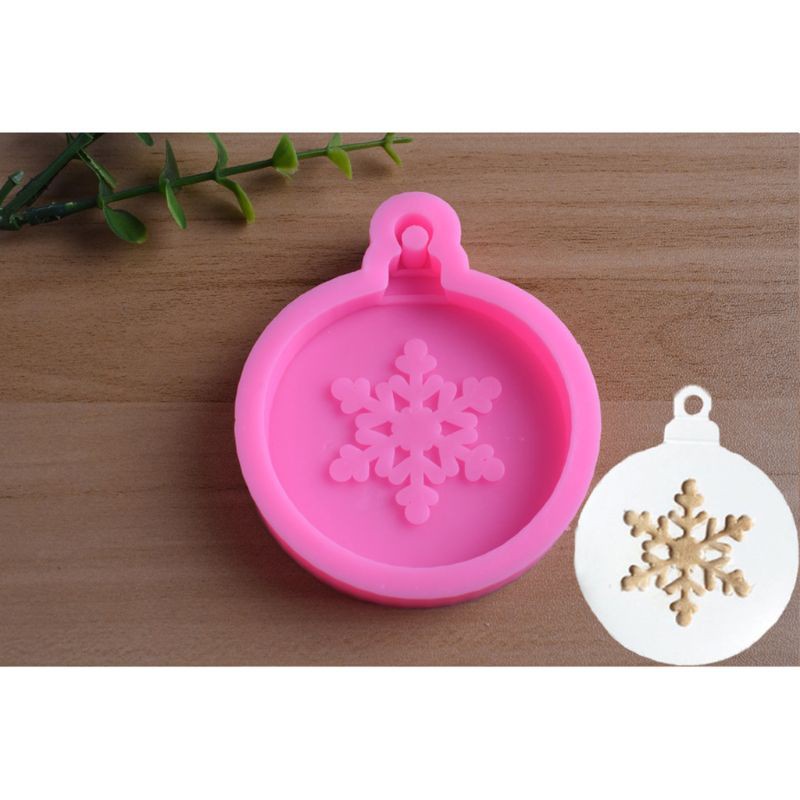 Glitter DIY Christmas Tree Snowflake Resin Jewelry Making Silicone Molds Art Craft Tools