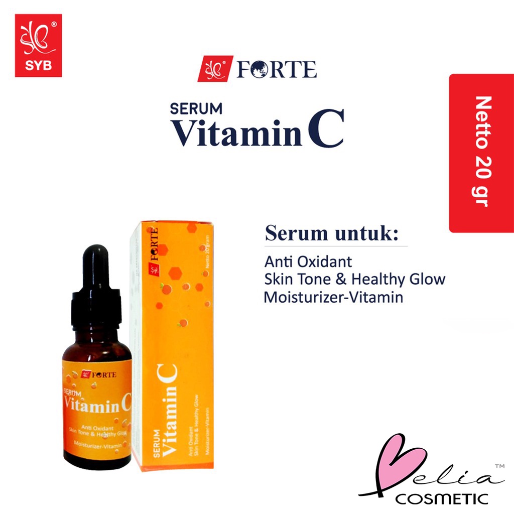 ❤ BELIA ❤  SYB Forte Red Jelly Glow Serum | Gold Acne Vitamin C Aloe Collagen Face Serum 20g | BPOM