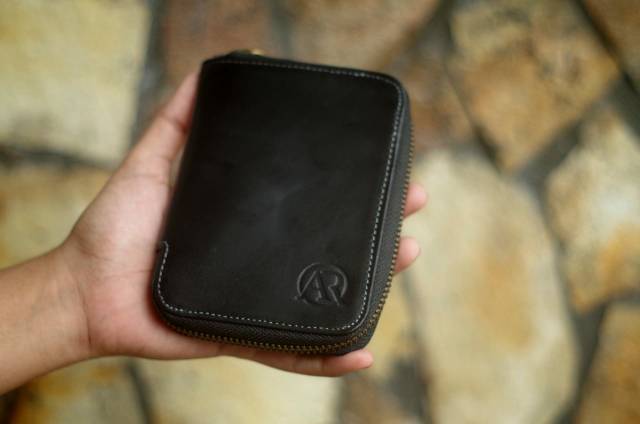 AIRA | Dompet Kulit Asli Unisex Small Zipper Wallet