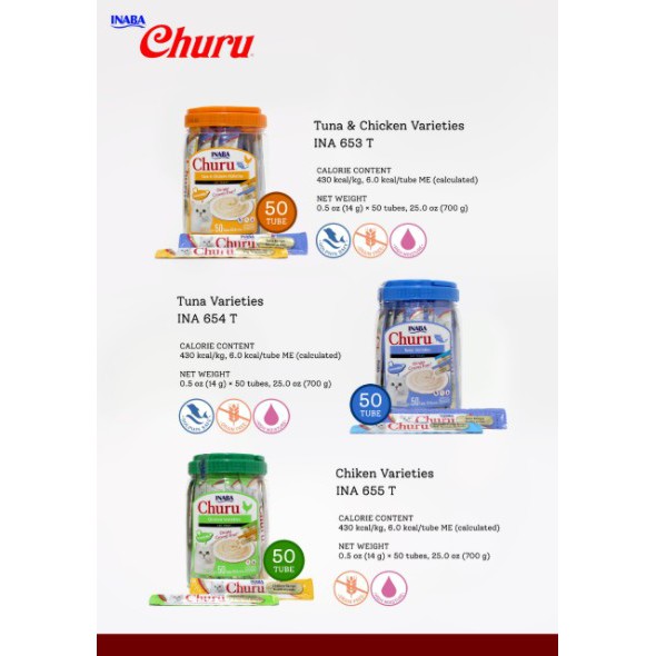 INABA CHURU Snack untuk kucing isi 50 pcs