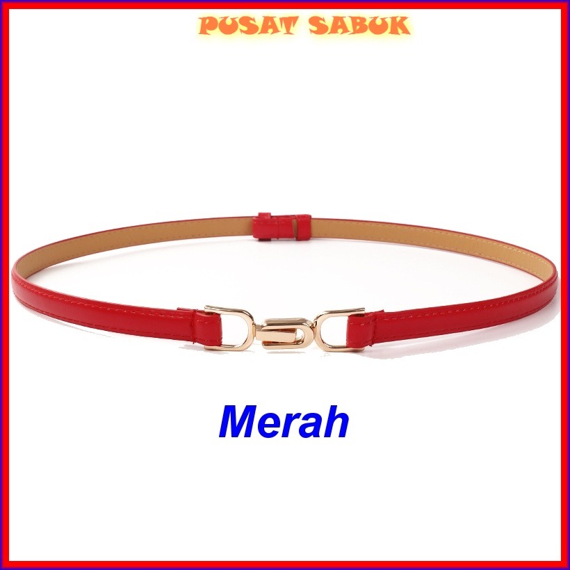 Ikat Pinggang Sabuk Kulit Wanita Fashion Gesper Cewek Belt Korea Kecil Warna Murah Import Grosir baru