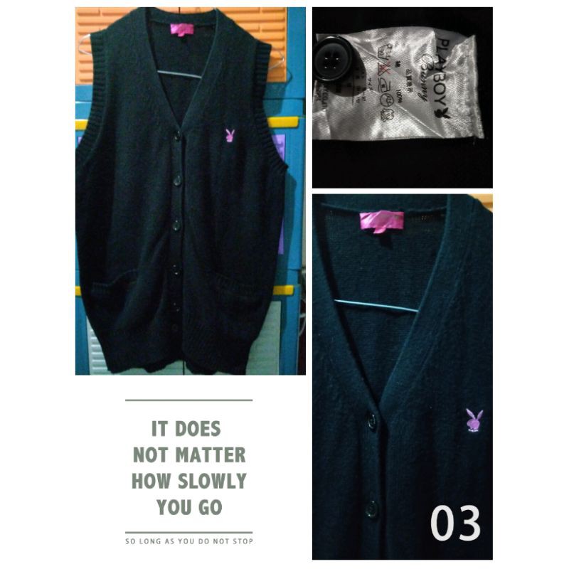 PRELOVE RAJUT VEST BRAND PLAYBOY